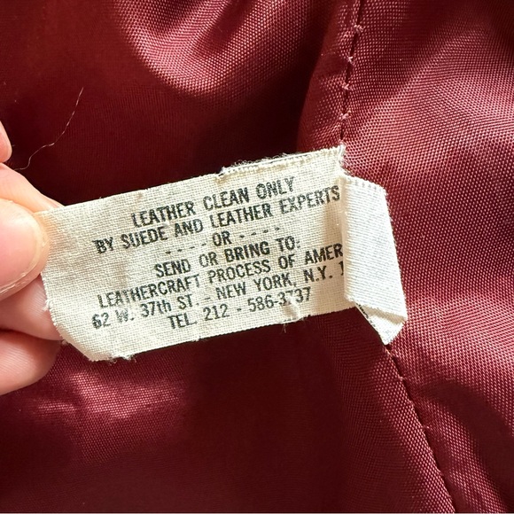 Winlit vintage Women's Burgundy Leather Jacket size 7 fits like Small - Picture 5 of 11